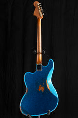 Used Fender Custom Shop Bass VI Ash Heavy Relic Blue Sparkle over 2-Color Sunburst