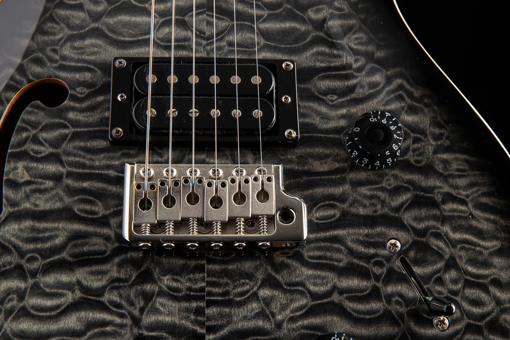 Used Paul Reed Smith SE Custom 22 Semi-Hollow Charcoal Quilt