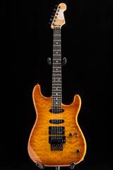 Used USA Customs Floyd Quilt Maple Transparent Honey Burst