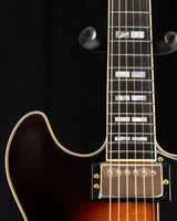 Yamaha SA2200-OVS Semi-Hollow guitar in Violin Sunburst color, featuring a double-cutaway body, gold hardware, and block inlays on the fretboard.