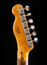 Used Fender Custom Shop 1959 Telecaster Custom Super Heavy Relic Aged Olympic White Over 3 Tone Sunburst