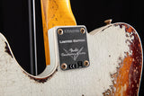 Used Fender Custom Shop 1959 Telecaster Custom Super Heavy Relic Aged Olympic White Over 3 Tone Sunburst
