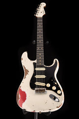 Fender Custom Shop Dual Mag II Stratocaster Relic Aged Olympic White Over Fiesta Red LTD
