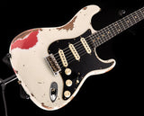 Fender Custom Shop Dual Mag II Stratocaster Relic Aged Olympic White Over Fiesta Red LTD