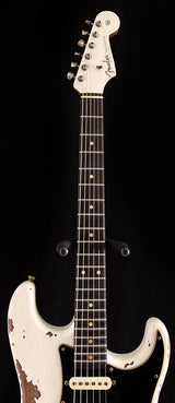 Fender Custom Shop Dual Mag II Stratocaster Relic Aged Olympic White Over Fiesta Red LTD