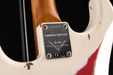 Fender Custom Shop Dual Mag II Stratocaster Relic Aged Olympic White Over Fiesta Red LTD