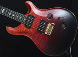 Paul Reed Smith Wood Library Custom 24 Satin Fire Red Black Fade-Brian's Guitars