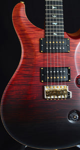 Paul Reed Smith Wood Library Custom 24 Satin Fire Red Black Fade-Brian's Guitars