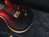 Paul Reed Smith Wood Library Custom 24 Satin Fire Red Black Fade-Brian's Guitars