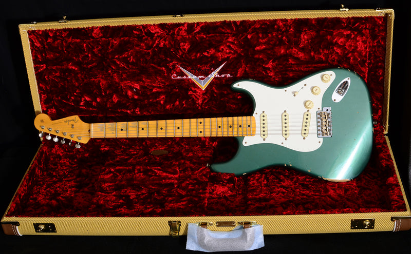 Fender Custom Shop Dual Mag Relic Stratocaster Faded Sherwood Green-Brian's Guitars