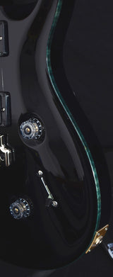 Paul Reed Smith Custom 24 Black With Whale Blue Binding-Brian's Guitars