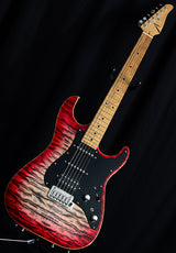 Used Tom Anderson Drop Top Classic Natural Black To Red Burst-Brian's Guitars