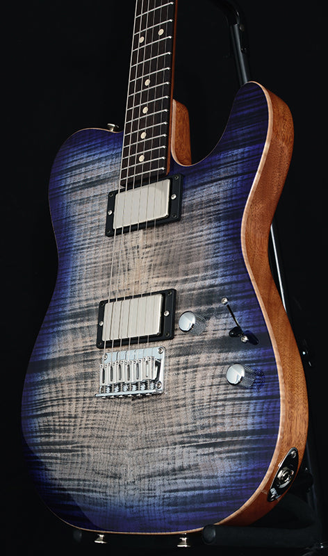 Tom Anderson Cobra Shorty Natural Black To Dark Blue Burst-Brian's Guitars