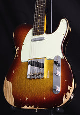 Used Fender Custom Shop 1963 Telecaster Heavy Relic Super Faded Aged 3 Tone Sunburst Sparkle-Brian's Guitars