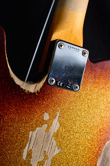 Used Fender Custom Shop 1963 Telecaster Heavy Relic Super Faded Aged 3 Tone Sunburst Sparkle-Brian's Guitars