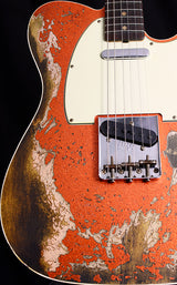 Fender Custom Shop 1960 Telecaster Custom Super Heavy Relic Candy Tangerine Sparkle-Brian's Guitars
