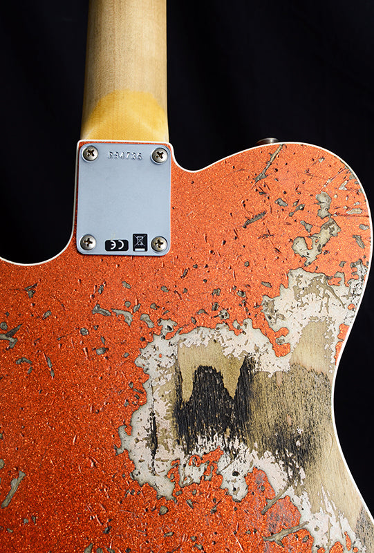 Used Fender Custom Shop 1960 Telecaster Custom Super Heavy Relic Candy Tangerine Sparkle-Brian's Guitars