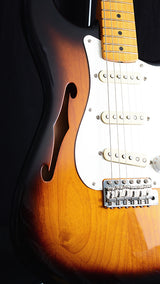 Used Fender Eric Johnson Thinline Stratocaster 2 Tone Sunburst-Brian's Guitars