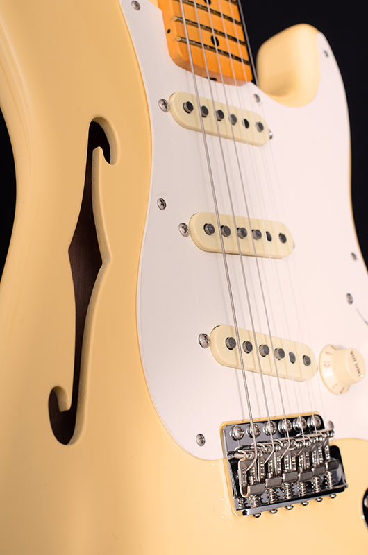 Fender Eric Johnson Thinline Stratocaster Vintage White-Brian's Guitars