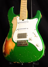 Used Friedman Vintage S Aged HSS Candy Green Over 3 Tone Sunburst-Brian's Guitars
