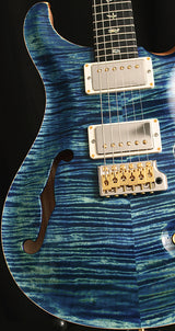 Used Paul Reed Smith Wood Library Custom 24 Semi-Hollow River Blue-Brian's Guitars