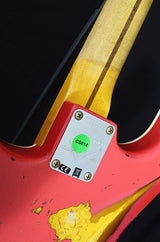 Used Fender Custom Shop '58 Thinline Stratocaster Heavy Relic Aged Coral Pink Over 2 Tone Sunburst NAMM 2018 Limited-Brian's Guitars