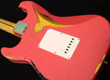 Used Fender Custom Shop '58 Thinline Stratocaster Heavy Relic Aged Coral Pink Over 2 Tone Sunburst NAMM 2018 Limited-Brian's Guitars