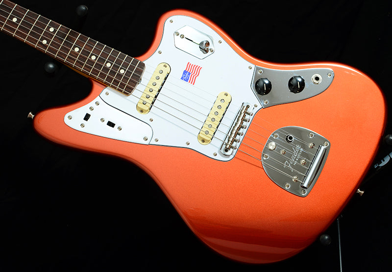 Used Fender Johnny Marr Jaguar Metallic Kandy Orange-Brian's Guitars