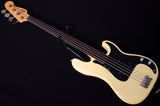 1976 Fender Precision Bass Fretless Olympic White-Brian's Guitars