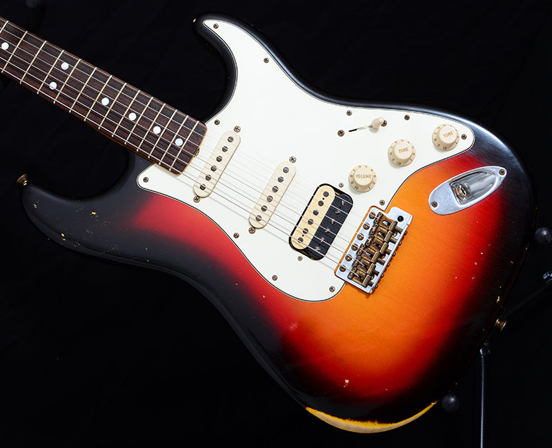 Used Fender Custom Shop 1965 Stratocaster HSS Heavy Relic Aged 3 Tone Sunburst-Brian's Guitars