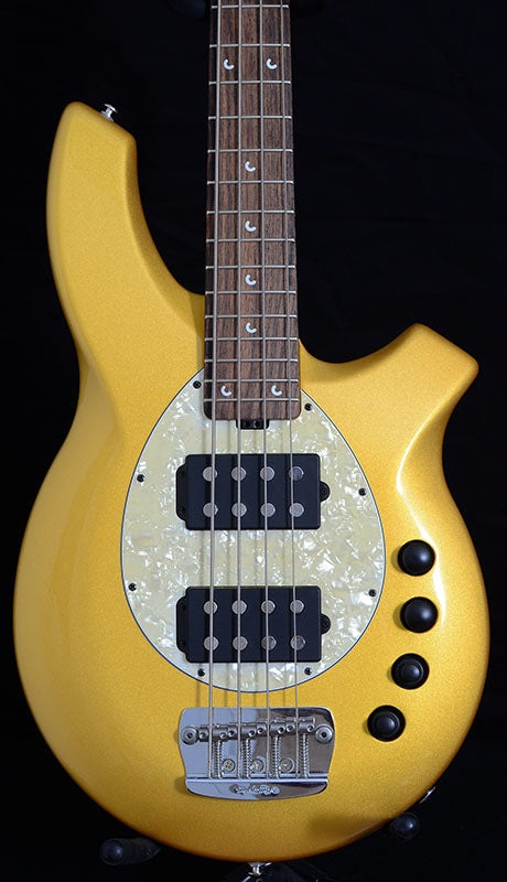 Used Music Man Bongo Bass Metallic Yellow-Brian's Guitars