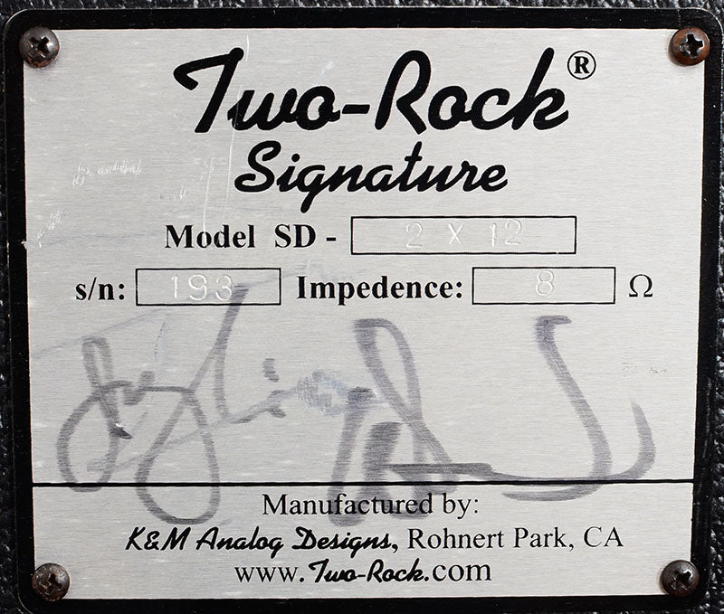 Used Two Rock Signature 2x12 Cab w/ EVM 12L Classic Speakers-Brian's Guitars