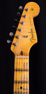 Fender Custom Shop 1959 Stratocaster Journeyman Relic NAMM 2019 Limited Olympic White Over Chocolate 3 Tone Sunburst-Brian's Guitars