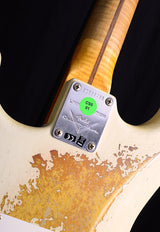 Fender Custom Shop 1959 Stratocaster Journeyman Relic NAMM 2019 Limited Olympic White Over Chocolate 3 Tone Sunburst-Brian's Guitars