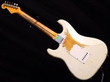 Fender Custom Shop 1959 Stratocaster Journeyman Relic NAMM 2019 Limited Olympic White Over Chocolate 3 Tone Sunburst-Brian's Guitars