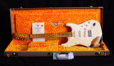 Fender Custom Shop 1959 Stratocaster Journeyman Relic NAMM 2019 Limited Olympic White Over Chocolate 3 Tone Sunburst-Brian's Guitars