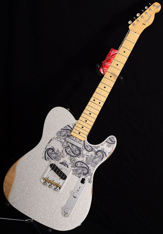Fender Brad Paisley Road Worn Telecaster Silver Sparkle-Brian's Guitars