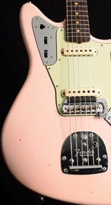 Used Fender Custom Shop 1962 Jaguar NAMM Limited Edition Journeyman Relic Faded Aged Shell Pink-Electric Guitars-Brian's Guitars