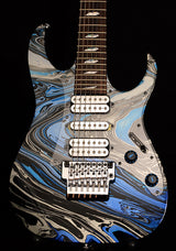 Used Ibanez Universe UV77 Steve Vai Passion And Warfare Limited Silver/Blue-Brian's Guitars