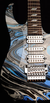 Used Ibanez Universe UV77 Steve Vai Passion And Warfare Limited Silver/Blue-Brian's Guitars