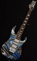 Used Ibanez Universe UV77 Steve Vai Passion And Warfare Limited Silver/Blue-Brian's Guitars