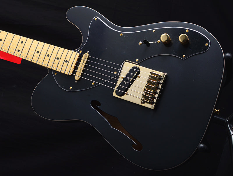 Fender Deluxe Telecaster Thinline Satin Black Limited-Brian's Guitars