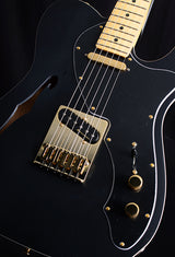 Fender Deluxe Telecaster Thinline Satin Black Limited-Brian's Guitars