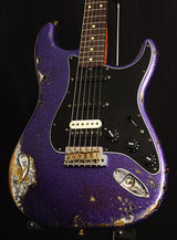 Fender Custom Shop 1959 Stratocaster HSS Heavy Relic Purple Sparkle Over Black Paisley-Brian's Guitars