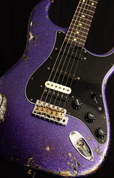 Used Fender Custom Shop 1959 Stratocaster HSS Heavy Relic Purple Sparkle Over Black Paisley-Electric Guitars-Brian's Guitars