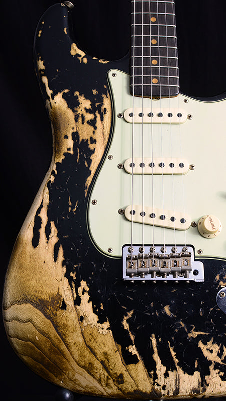 Fender Custom Shop Limited Edition 1963 Super Heavy Relic Stratocaster Black-Brian's Guitars