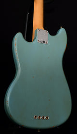 Fender Justin Meldal-Johnsen Road Worn Mustang Bass Faded Daphne Blue-Brian's Guitars