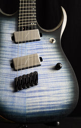 Used Ibanez RGDIM6FM Iron Label Series Multi-Scale Electric Guitar Cerulean Blue Burst Flat-Brian's Guitars
