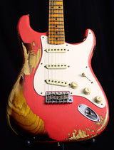 Used Fender Custom Shop '57 Heavy Relic Stratocaster NAMM LTD Fiesta Red Over Two Tone-Brian's Guitars