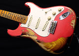Used Fender Custom Shop '57 Heavy Relic Stratocaster NAMM LTD Fiesta Red Over Two Tone-Brian's Guitars